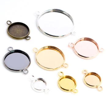 

8-25mm Cabochon Base Tray Bezels Blank Gold Bracelet Setting Supplies For Jewelry Making Findings Accessories