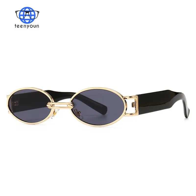 

TEENYOUN Fashion Steampunk Oval Sunglasses Luxury Brand Design Small Round Sun Glasses Oculos De Sol 2021 Eyewear Shades