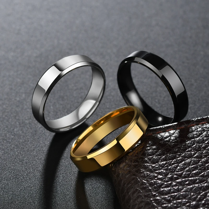 8mm Simple Men Stainless Steel Ring