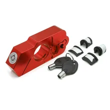 Черный/красный руль мотоцикла тормозной рычаг фиксированный замок CNC алюминиевый сплав рукоятка ключи мотоцикл украшения аксессуары