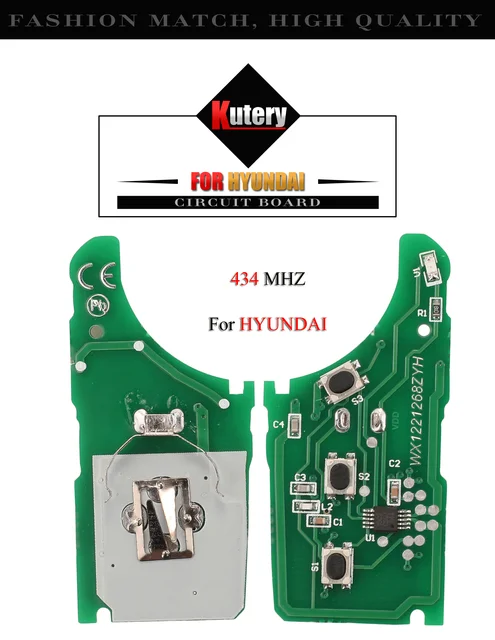 Auto Schlüssel 433/ 434 MHz Sender für Hyundai i10 i20 ix20 i30