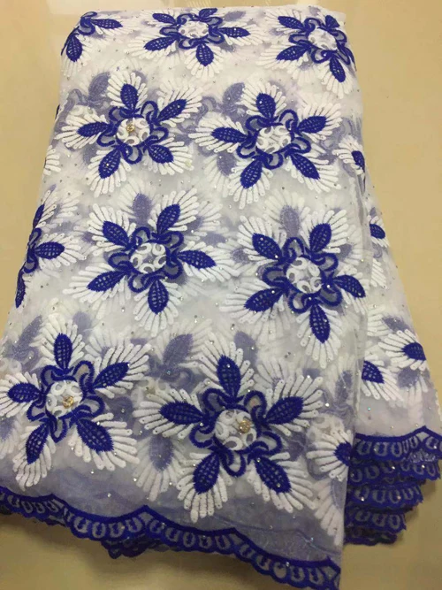 Африканская чистая кружевная ткань с фиолетовыми камнями HLL4137. Вышивка молочный Шелковый Тюль кружевная ткань модная нигерийская кружевная ткань - Цвет: As Pictures 2