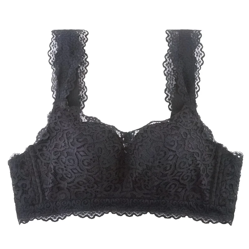 Сексуальный кружевной бюстгальтер для женщин Bralette ультратонкий чистый пуш-ап хлопок без стального кольца бюстгальтер нижнее белье дропшиппинг 3/4 чашка 75A 85B