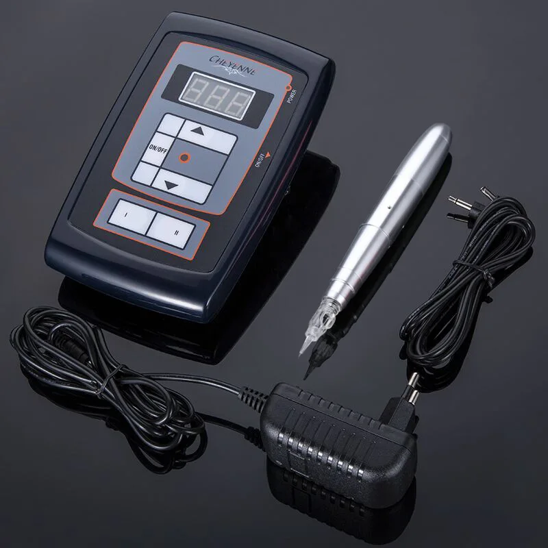 Машинка для перманентного макияжа бровей и губ серебристая/розовая | Красота