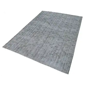 

170x259 Cm Grey Handmade Overdyed Rug-6x8 Ft