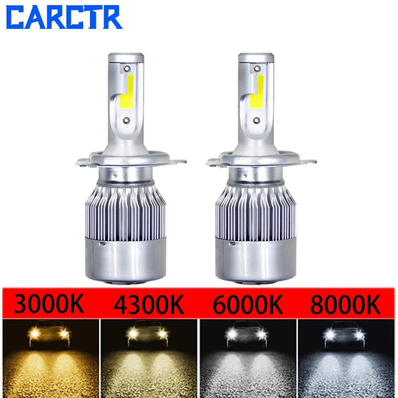Светодиодные лампы для фар H4 880 881 H8 H9 H11 H7 9003/4/5/6/7 6000K 8000K IP68 36 Вт автомобильные фары 2