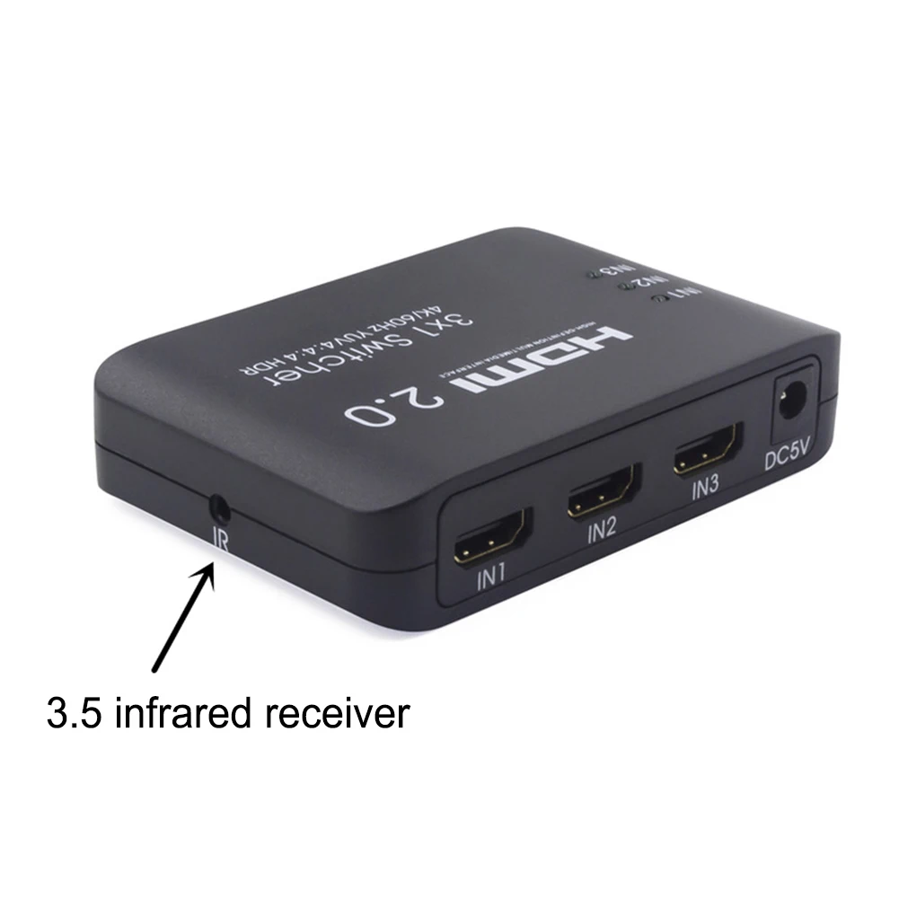 3x1 HDMI сплиттер 3 порта концентратор коробка автоматический переключатель 3 в 1 выход Switcher 1080p HD 2,0 с пультом дистанционного управления для HDTV проектора