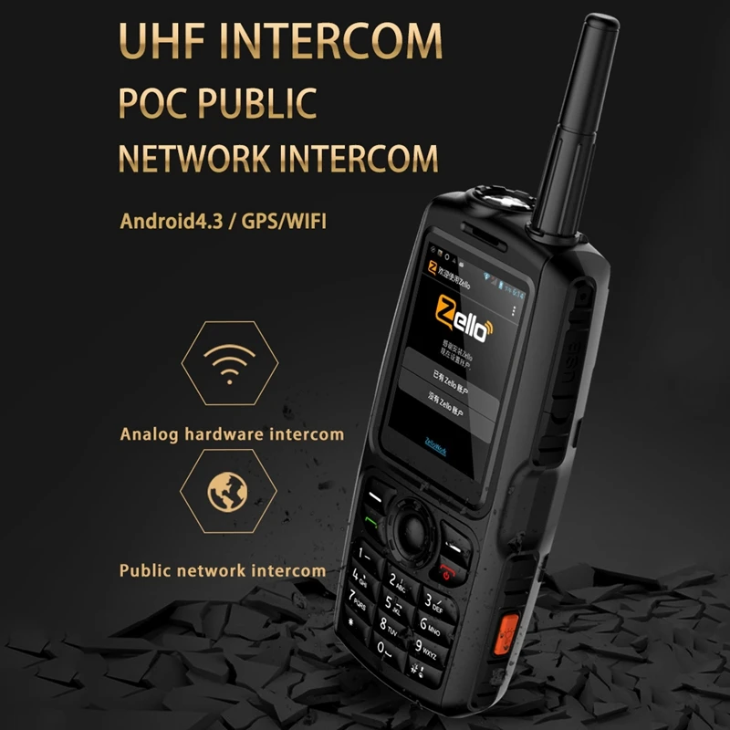 A18 IP68 Водонепроницаемый gps WCDMA GSM смартфон с двумя картами Zello мобильный телефон UHF 400-470 PTT рация телефон 3800 мАч