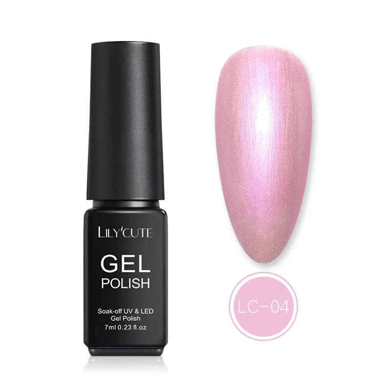 shell gel 04 LILYCUTE 7 мл УФ-гель для ногтей блики блестки замачиваются УФ-гель лак Цветной Гель-лак для ногтей DIY лак для ногтей - Цвет: shell gel 04