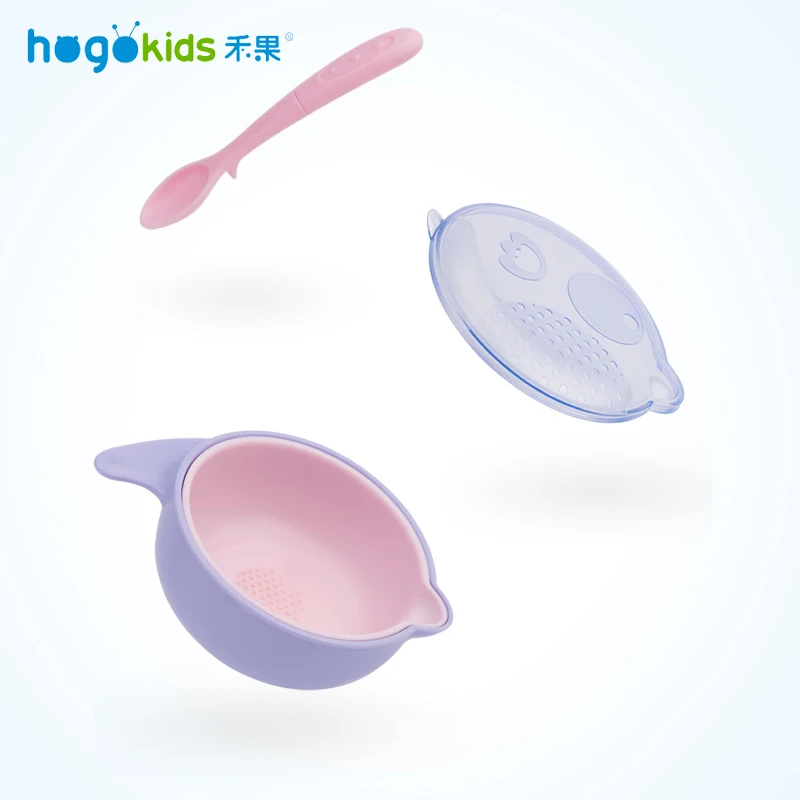 Hogokids посуда 3 набора PP Детское блюдо 2 посуда слоями для кормления набор детской посуды детская миска столовая посуда