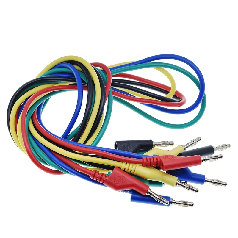 TZT 1/3 Stück 1M 4mm Bananenstecker-zu-Bananenstecker-Testkabel für Multimeter Rot Gelb Schwarz Blau Grün 5 Farben – Detail 3