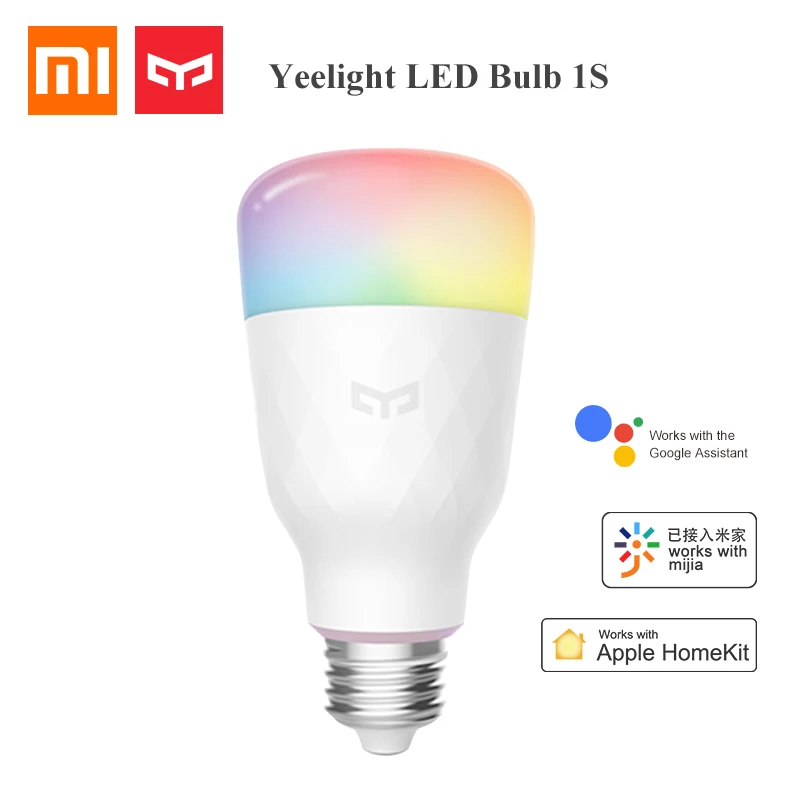 Новейший Xiao mi Yee светильник RGB светодиодный умная лампа 1S RGB E27 8,5 Вт 800 люменов умный WiFi светильник mi Home Apple Homekit пульт дистанционного управления