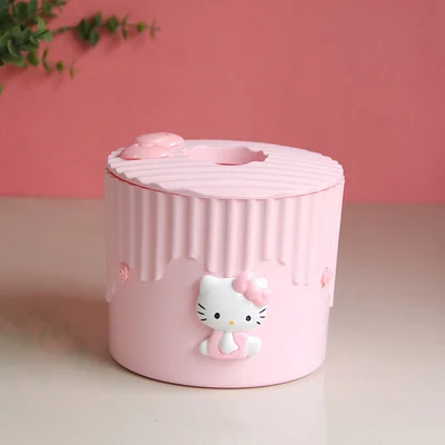 H Мультяшная коробка для салфеток, настольная, офисная, кухонная, рулонная бумага, держатель для бумажных полотенец KT Cat, диспенсер для туалетной бумаги, чехол-Органайзер - Цвет: H