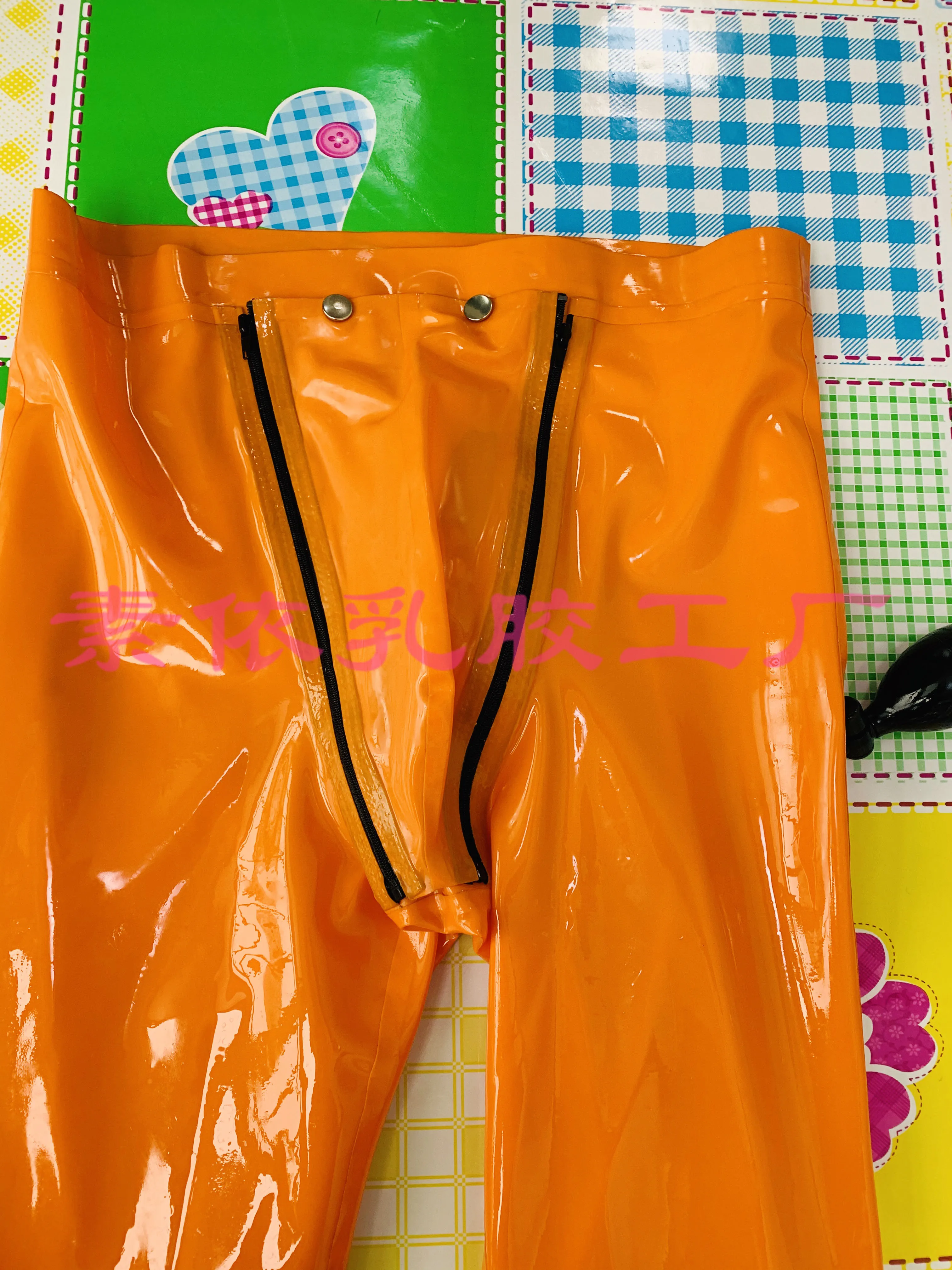 LATEX TROUSERS MEN LATX LEGGINGS OPEN CROTCH WITH CODPIECE INFLATABLE GAG