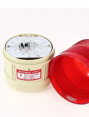 Промышленный DC6V 17 x светодиодный Предупреждение свет Красный w Переключатель