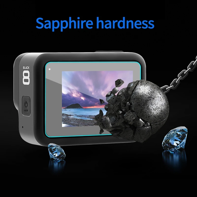 JABS Закаленное стекло протектор экрана для Gopro Hero 8 спортивная защита для экрана камеры пленка 6 шт. для Gopro 8 аксессуары для камеры