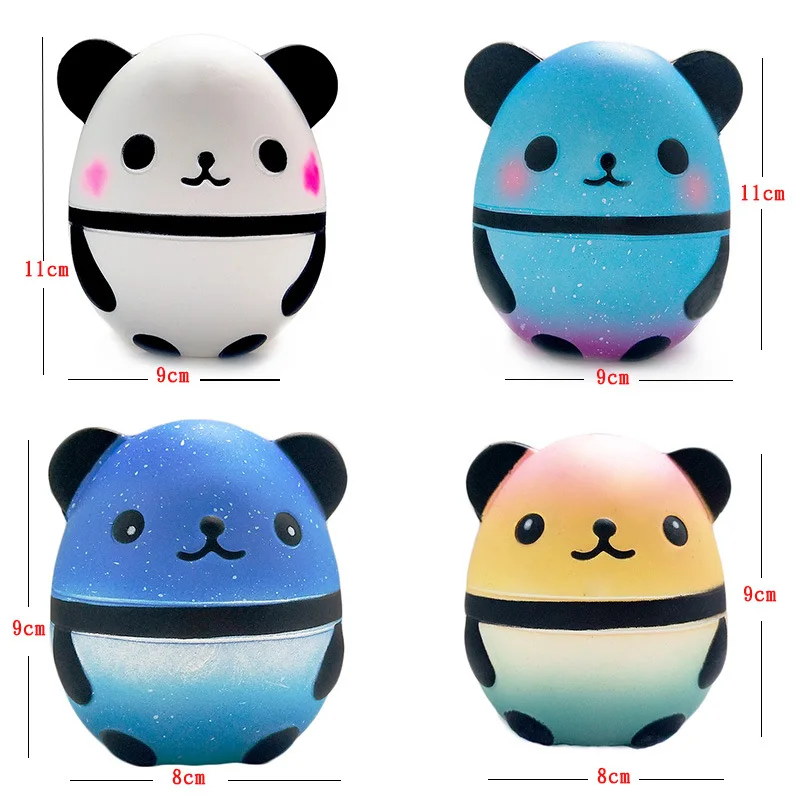 Memory Foam Squishy New Style Model Pu Ultra Large Panda Egg Doll Decompression Toy 5-Color Selectable