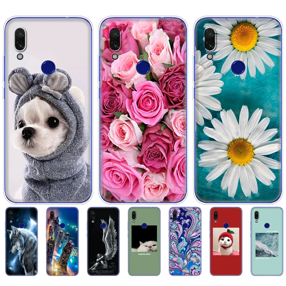 Чехол для Xiaomi Redmi 7 силиконовый мягкий чехол телефона из ТПУ с рисунком 6 26 дюйма