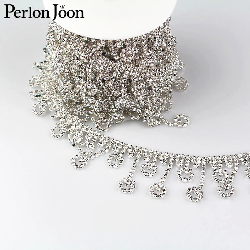 1 yard tassel shake need crystal rhinestones trim Circle fringe