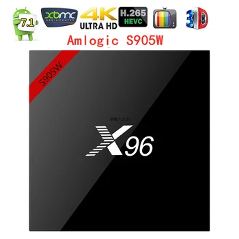 

X96W Amlogic S905W Smart TV Box Android 9.0 2G 8G 16G Media player 4K Google Voice Assistant WiFi Support IPTV Bluethooth