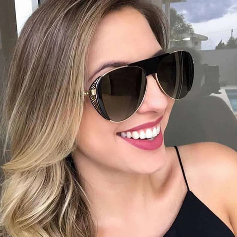 Luxury Retro Round Sunglasses Women Designer Sunglasses Women 2020 High