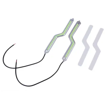 

1 pcs LED COB daytime running lights Z Shape Car Auto Driving Daytime Running Lamp Fog Light White 12V Hot Free Shipping