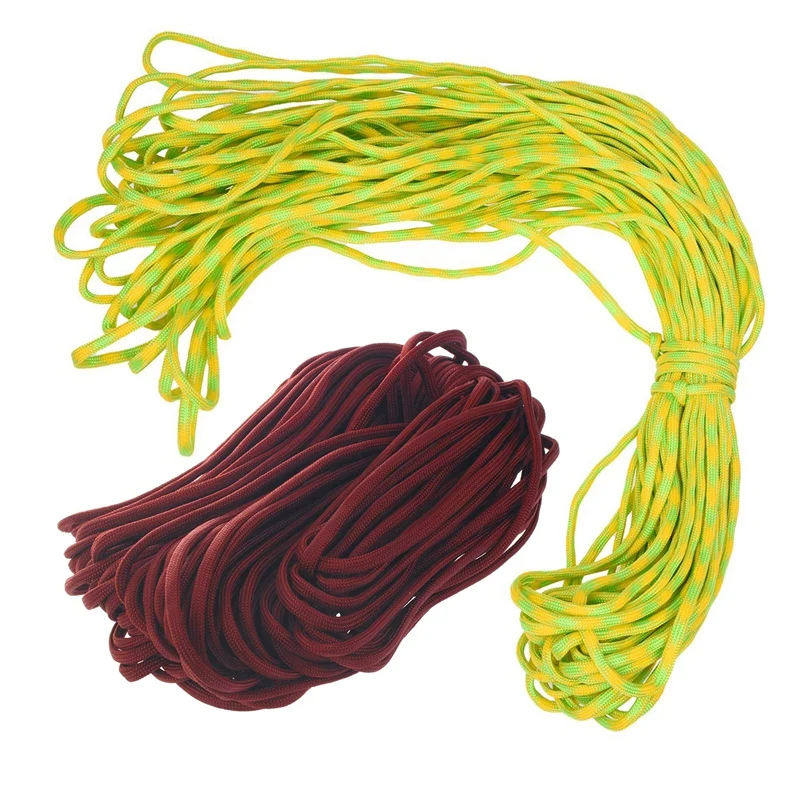 

2 Pcs Parachute Cord: 1 Pcs 7 Strands, 550 Lbs, 100 Ft.Green Camo & 1 Pcs Paracord Bracelet Nylon 550 30.5 M 100 FT 7 Kernel