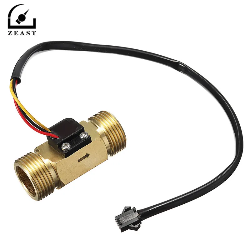 

New DN20 G3/4 Copper Water Flow Sensor Pulse Output 1.75Mpa 2~45L/min Flowmeter