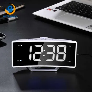 

Desk Projection Clock Watch with Time Projection FM Radio Alarm Clock LED Digital Electronic Table Projector Bedside Clock