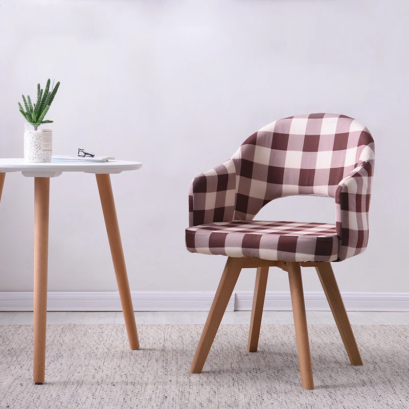

Home Bedroom Chair Backrest Economy Leisure Solid Wood Nordic Dining Chair Modern Minimalist Book Tables and Chairs