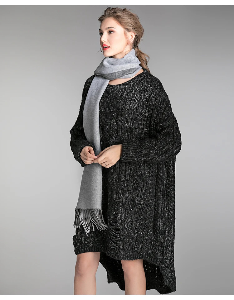 Scarf Winter Thick Warm Women Extra Long Warm Cashmere Pashmina Scarves Wraps Tassel Female