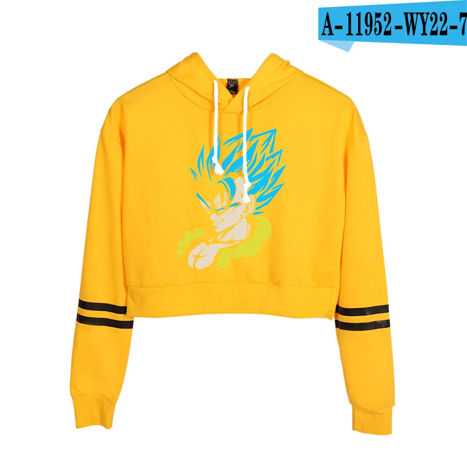 Принт толстовка с драконом sweashirts короткие сексуальные толстовки для женщин укороченный топ рубашка Повседневный пуловер с капюшоном одежда с длинными рукавами - Цвет: A11952-7