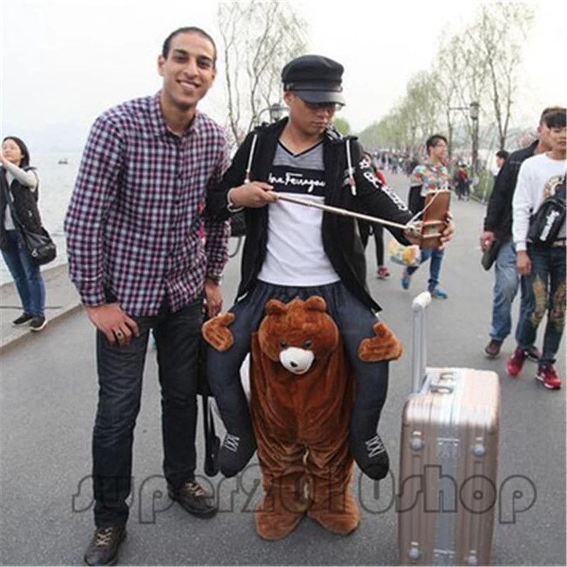 Смешной плюшевый мишка костюм талисмана платье для взрослых детей Хэллоуин