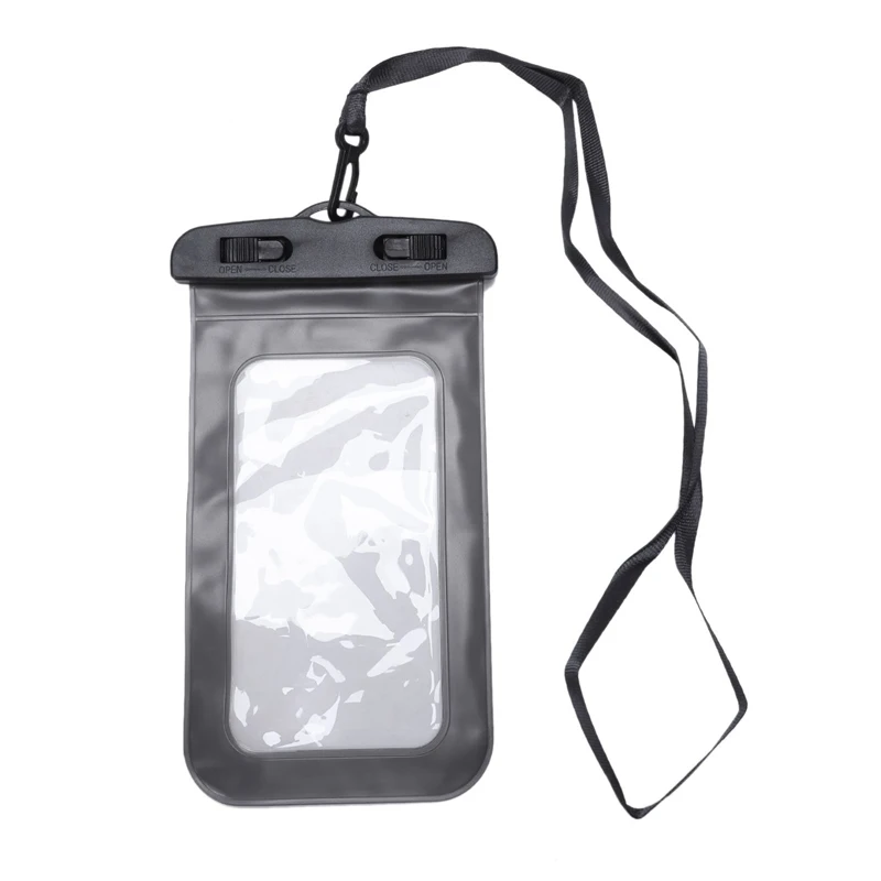 Универсальные водонепроницаемые сумки для плавания Чехлы для сотовых телефонов Портативная сумка удобная в использовании легкая - Цвет: Black
