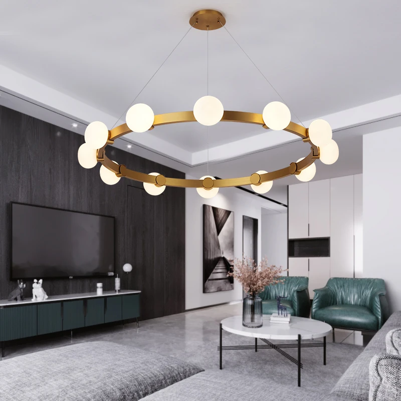 DAR Globe Glass Chandeliers Lights Nordic Modern Chandelier Light Lighting Pendent Lamp Glass Ball Lamp 110v220v