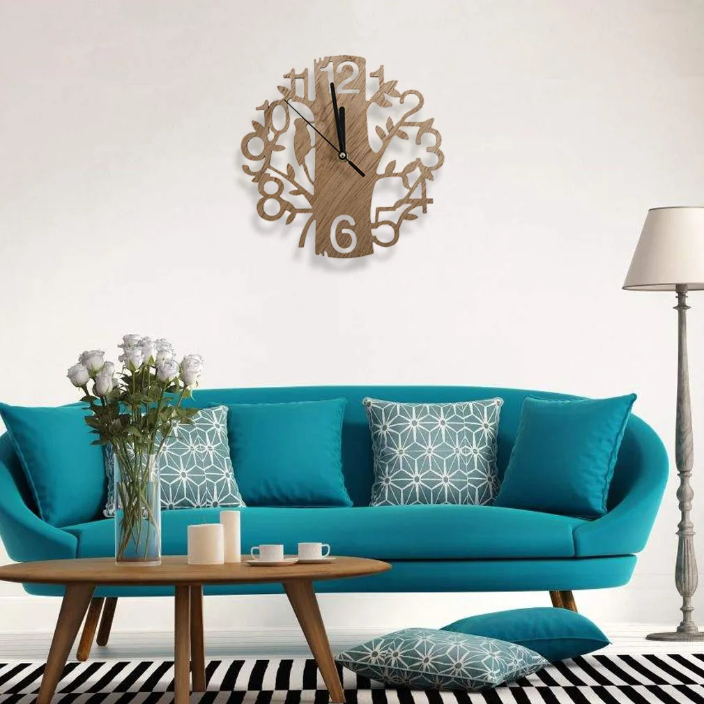 Часы настенные деревянные в винтажном стиле стильные украшения для дома