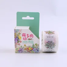 Студентов Цай Цзяо бу стиль милый Проращивание суккулент серии васи ленты DIY декоративные ленты 30 мм