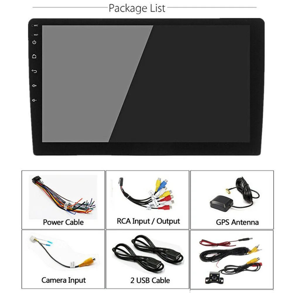 9 дюймов камера заднего вида один дин стерео радио HD DVD Bluetooth WiFi Авто Аудио мультимедиа плеер Регулируемый FM сенсорный экран