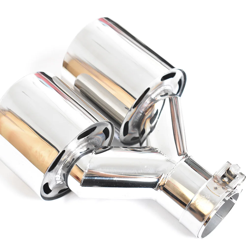 ID 2,50 Zoll OD 3,50 Zoll Universal Rechte Seite Edelstahl Auto Auspuffrohr Schalldämpfer Dual Tip Für F10 F30 – Detail 4