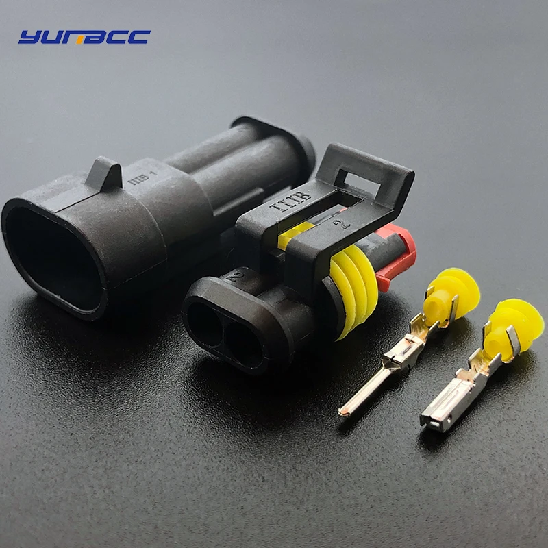 1 set Kit 1/2/3/4/5/6 pin/way Super seal AMP male and female Electrical Plug Automotive waterproof Xenon lamp connector for car