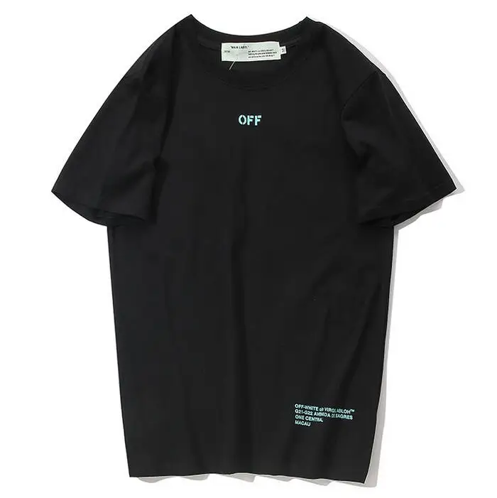 19SS Off-White OW Rendering масляная живопись для мужчин и женщин унисекс пара влюбленных моделей Модная хлопковая футболка с круглым вырезом и коротким рукавом