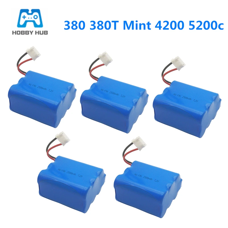 

Original 7.2V 2500mAh Battery for iRobot Roomba Braava 380 380T Mint 4200 5200c Ni-MH 2500mAh 2.5Ah Rechargeable battery 10PCS