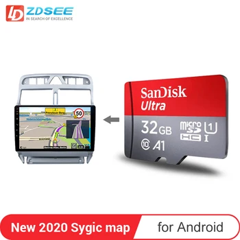 

32GB micro SD card GPS map for PEUGEOT car radio android Navigation Maps free update
