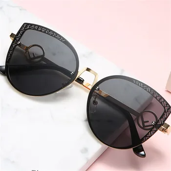 

Retro Cat F Designer Sunglasses Women Men Oversized Vintage Glasses 2020 Black Sun Glasses Shades UV400 Accessory Eyeglasses