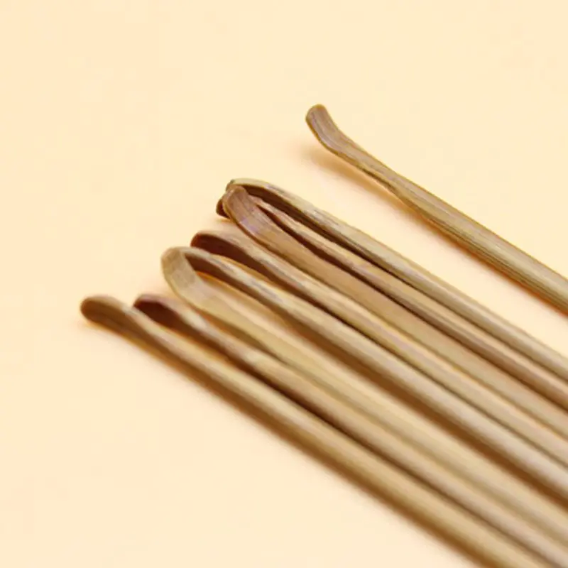 Wood Coal Bamboo Spoon Ear Pick Tool Polishing Round Bamboo Handle Ear Cleaner Creative Gift 3