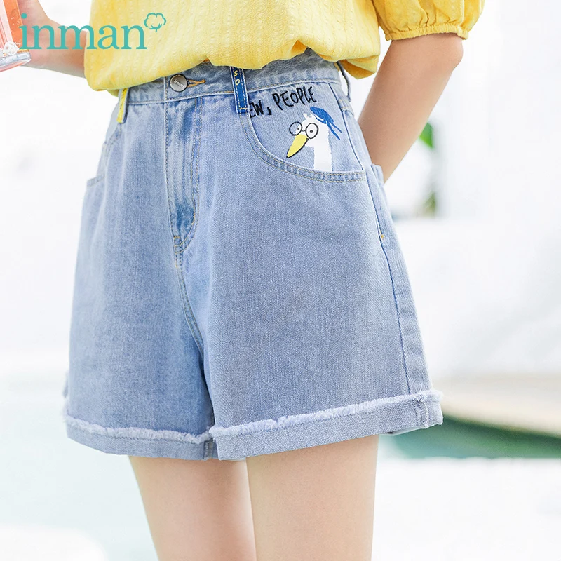 INMAN 2020 Summer New Arrival Duck Print Cotton Material Vitality Fashion Loose Shorts Jeans INMAN 2020 Summer New Arrival Duck Print Cotton Material Vitality Fashion Loose Shorts Jeans