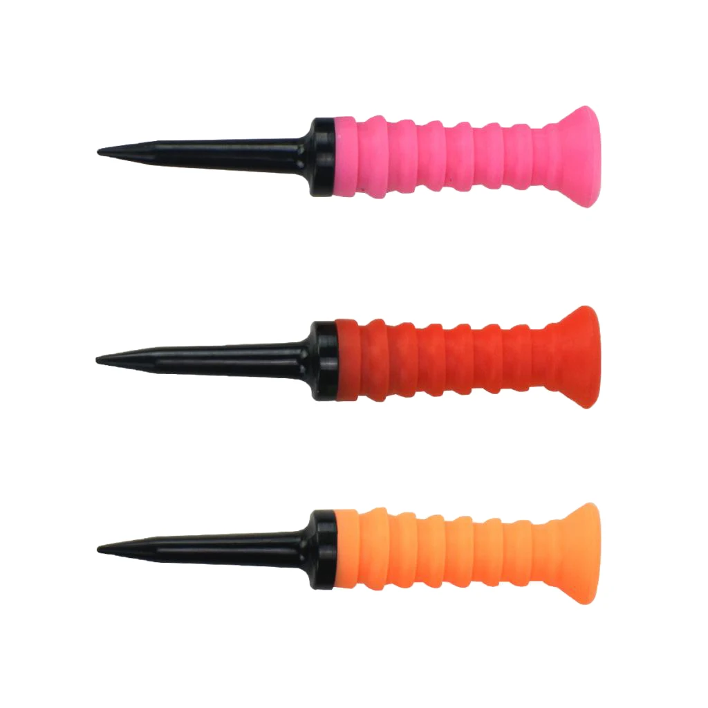 3 Pieces Elastic Golf Tee Zero Friction Golf Tee Golf Club Tee Club Practice Equipment Golf Tee Accessories Color Random