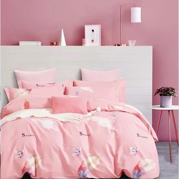 

Bedding set luxury refreshing style bedroom comforter set duvet cover set bed sheets and pillow cases twin 100% cotton