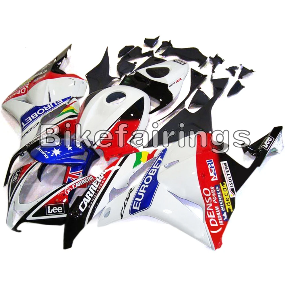 Инъекции полный комплект обтекателя Для Honda CBR600RR F5 2009 2010 2011 2012 09 12 ABS Пластик электронный атомайзер-белый красные, черные