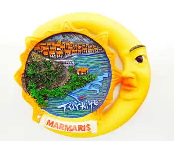 

Turkey marmaris High-Grade Resin Creative Refrigerator Stickers Classic Collection Gifts World Tourism fridge magnet decor